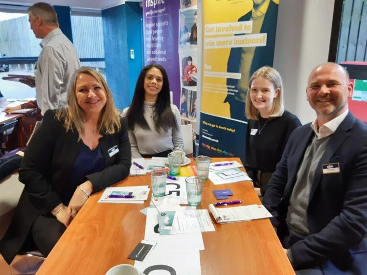 Virtual Assistant Maya at a networking event