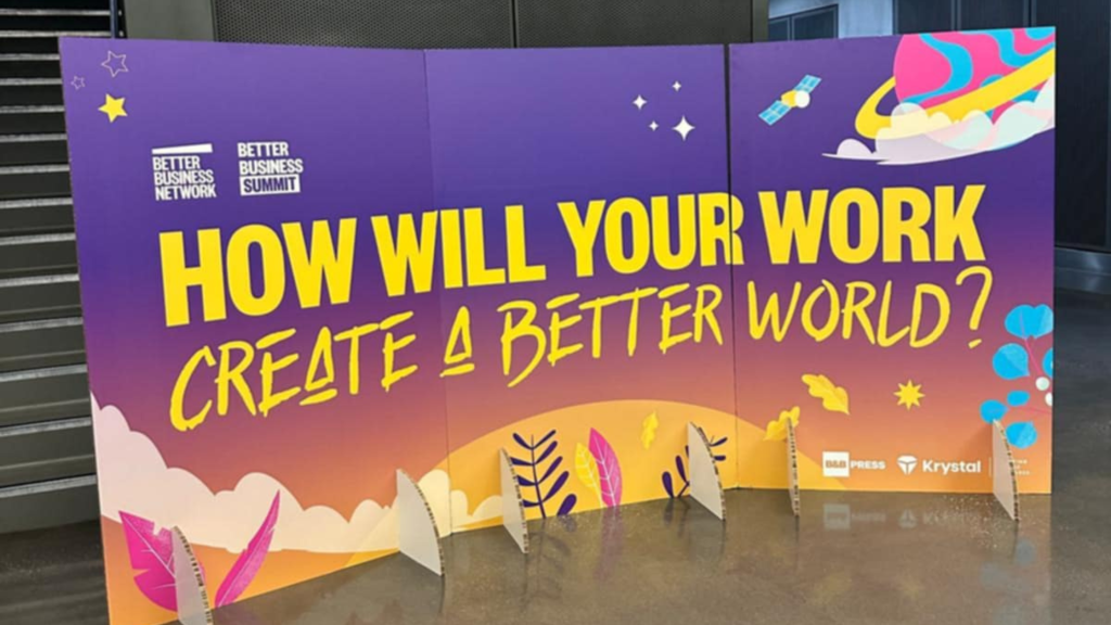 Banner: "How will your work create a better world."